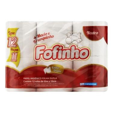 Imagem de 10X Papel Higiênico Fofinho Folha Dupla 30 M De 12 Un