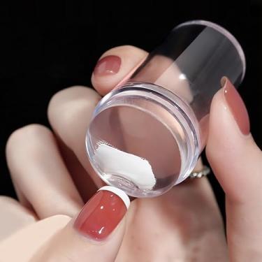 Imagem de Carimbo de unha transparente – Ferramenta de estampagem de esmalte de cabeça de silicone transparente para designs de arte em unhas