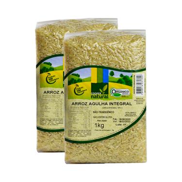 Imagem de Kit 2X: Arroz Agulha Integral Orgânico Coopernatural 1kg