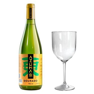 Imagem de Saquê Azuma Dourado Sake Seco 740ml + Taça