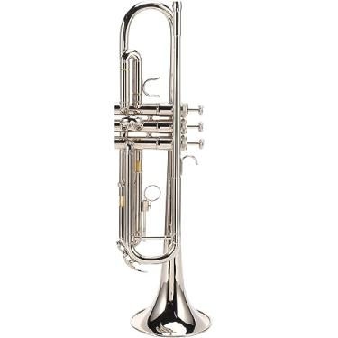 Imagem de Yctze Trompete Bb Padrão Com Boquilha Folheada a Prata | Instrumento Musical de Metais para Músicos | Inclui Acessórios