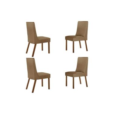 Imagem de Kit 4 Cadeiras Sala Jantar Dakota 4 Un Naturalle-linho Bege Turim - Rufato