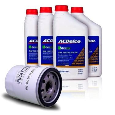 Imagem de Kit Troca Oleo 5w-30 Dexos 1 Filtro De Nova Strada 2002 A 2020 Kit2060