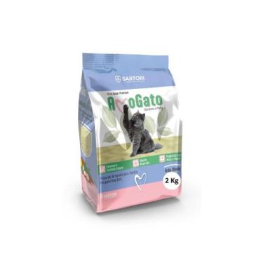 Imagem de Areia Higienica Amo Gato Grão Média 2kg Mandioca e Milho