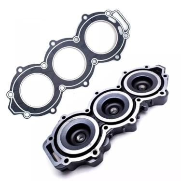 Imagem de Tampa do cilindro da cabeça 6H3-11111-01-1S e junta 6H3-11181-00 para motor de popa Yamaha 60HP 70HP 3 cilindros