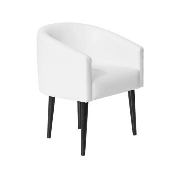 Imagem de Poltrona Decorativa Sandy Para Escritório Consultório Em Courvin - Branco - Cor: Branco