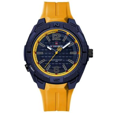 Imagem de Relógio Masculino Silicone Esportivo Quartzo A Prova D´agua Amarelo