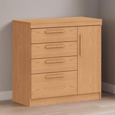 Imagem de Cômoda 3 Gavetas 2 Portas 1130A Móveis Castro, Cedro