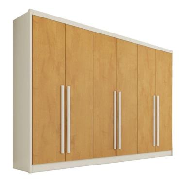 Imagem de Guarda Roupa Valencia 6 Portas 6 Gavetas 100% Mdf Mademarcs Off White-peroba