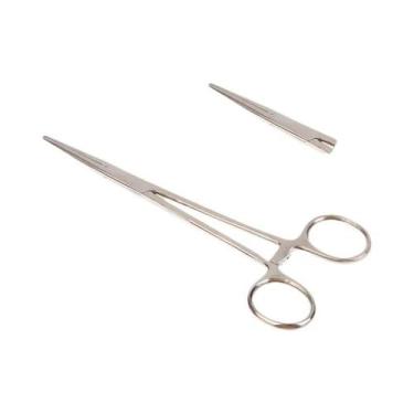 Imagem de Pinça Hemostática De Aço Inoxidável Com Bico Curvo E Reto, Braço De Bl