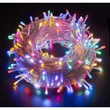 Imagem de Pisca Pisca 8 Funções 8M 127V 220V 100 Leds Luz De Natal Forte Ilumina