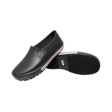 Imagem de Tênis Antiderrapante BB80 Sapato de Segurança Eva Profissional Hospital Restaurante Cozinha Industrial Unissex Preto Vermelho (PRETO BRANCO E VERMELHO, BR, Adulto, Numérico, 44)