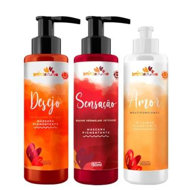 Imagem de Beleza Ruiva – Kit Tonalizantes Desejo Ruivo Cobre Intenso + Sensação Ruivo Vermelho Intenso + Diluidor Amor 150ml | Cabelos Hidratados e com Cor Vibrante