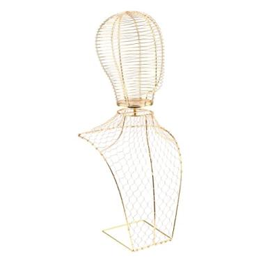 Imagem de barenx Manequim Modelo Stand Hat Rack - Altura do suporte: 32 cm/12,6 polegadas Largura dos ombros: 25 cm/9,8 pol. Altura da cabeça: 24 cm/9,5 pol. Circunferência da cabeça: 53 cm/21 polegadas