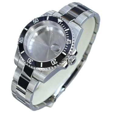 Imagem de Caixa de relógio de aço inoxidável SUB de 40 mm, 200 m, impermeável, safira Crysta, para movimento Seiko NH34/NH35/NH36/38, Tampa inferior sólida 1, For ETA2824 PT5000 Movement, Caixa de relógio de