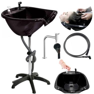 Imagem de Lavatório De Cabelo Portátil Cuba Móvel Salão Beleza + Ducha