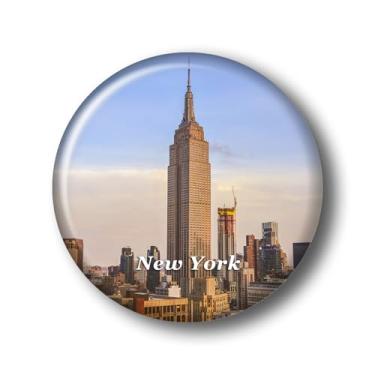 Imagem de Adesivo de ímã de geladeira de edifício do estado da cidade de Nova York 3D ímãs de geladeira de vidro cristal viagem cidade de Nova York colecionável, lembrança, presentes, decoração de geladeira