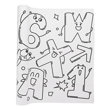 Imagem de Rolo de papel para artesanato, papel de arte para desenho de 3,3 m de comprimento, faça você mesmo, papel de colorir, número e tipo de letra, papel de artesanato, rolo de desenho, papel de escrita