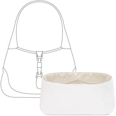 Imagem de FANJI Project Organizador de bolsa para mini bolsa Gucci Jackie 1961, ajuste personalizado dentro da bolsa Craie, leve, resistente à água, acessórios de inserção