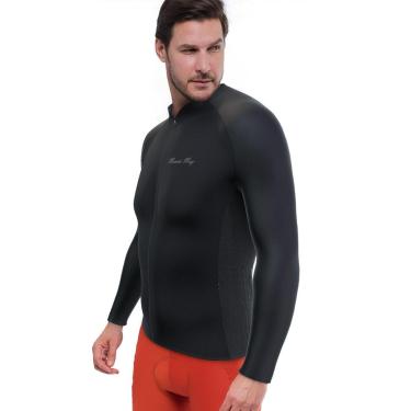 Imagem de Camisa Ciclismo Sport Márcio May Manga Longa Minimal Black-Masculino