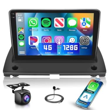 Imagem de Rádio estéreo de carro 4 + 128 G para Volvo XC90 2004-2014, tela sensível ao toque HD de 9 polegadas na célula/Android 15/Wireless CarPlay/Android Auto/GPS/WiFi/5.0Bluetooth/FM/RDS/SWC/AHD