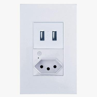 Imagem de Tomada Inteligente Parede Usb Embutir 16A Interruptor Jwcom