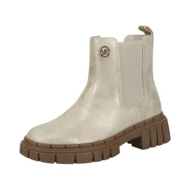 Imagem de Michael Kors Bota feminina Blake Chelsea, Ouro pálido metálico, 11 Big Kid
