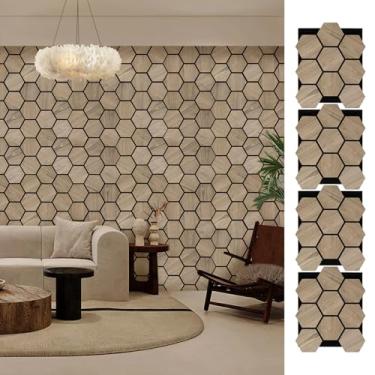 Imagem de Painel de parede de ripas de madeira - Pacote com 4 painéis de madeira para parede - Painéis acústicos de absorção de som de 59,9 cm x 59,9 cm - Painéis acústicos de folheado de nogueira natural