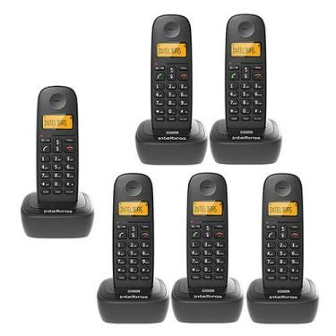 Imagem de Kit Telefone Sem Fio TS 2510 + 5 Ramais TS 2511 Intelbras