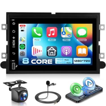 Imagem de Rádio estéreo de carro 8 núcleos 4G + 64G para Ford F250 F150 F350 E250 E350 2004-2014, KYNNT para F150 sem fio CarPlay Android Auto, 32EQ, navegação GPS WiFi, microfone de câmera de backup FM com