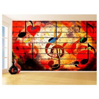 Imagem de Papel De Parede Musica Notas Musicais Cor Arte 3,5M Mus92 - Você Decor