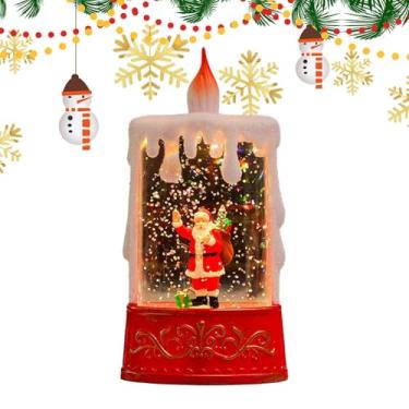 Imagem de Velas Sem Chama de Natal,Decoração de Mesa de Natal | Luz Noturna para Escritório | Para Decoradores de Casa, Apartamento, Quarto, Sala de Estar, Escritório, Estante de Livros, Mesa de