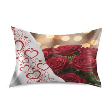 Imagem de SEHANY Capas de almofada elegantes de seda rosas para cabelo e pele, capas de almofada de cetim respiráveis macias e refrescantes com fecho de envelope, tamanho king (50,8 x 66 cm)