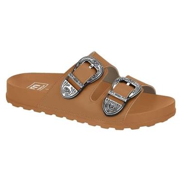 Imagem de Sandália Feminina Moleca com Fivela Tamanco 5436.402 Chinelo Papete - Original (Camel, BR, Adulto, Numérico, 36)