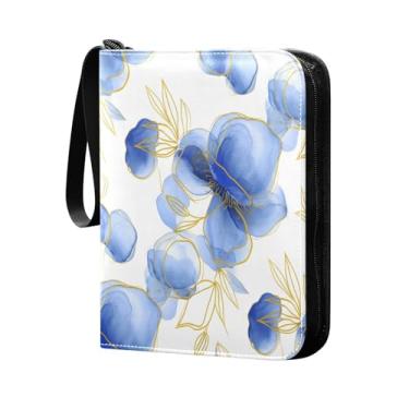 Imagem de Wassud Pasta abstrata de 4 bolsos com 4 bolsos e 400 cartões padrão à prova d'água TCG CCG MTG álbum presentes para colecionadores, meninos e meninas