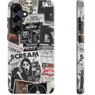 Imagem de DEENAKIN Capa fofa para Samsung Galaxy S25 - compatível com carregamento sem fio - silicone macio de camada dupla + capa rígida - Design elegante de flores silvestres - Capa de telefone chique para