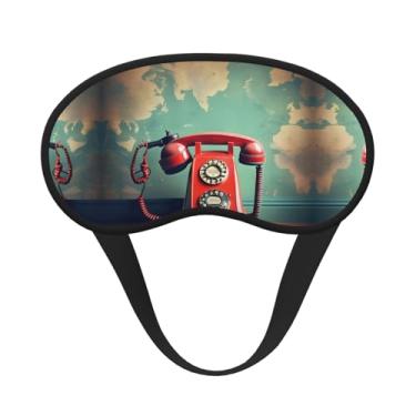 Imagem de Máscara de dormir blackout com estampa de telefone retrô do Reino Unido Inglaterra Reino Unido Máscara para os olhos com luz macia para dormir meditação viagem ioga