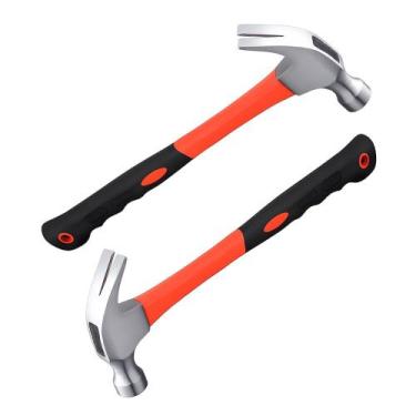 Imagem de Kit Com 2 Martelos De Unha Cabo Emborrachado De Fibra Com 27cm 370g Co