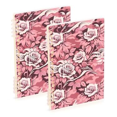 Imagem de Burbuja Cadernos com nome, papel pautado universitário A5 com 60 folhas, fichário para escritório, 2 unidades