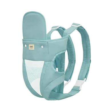Imagem de Canguru Bebê Ergonômico Versátil – Suporta até 18 kg, Alças Ajustáveis, Transporte Confortável e Seguro para Pais e Bebês (Azul)