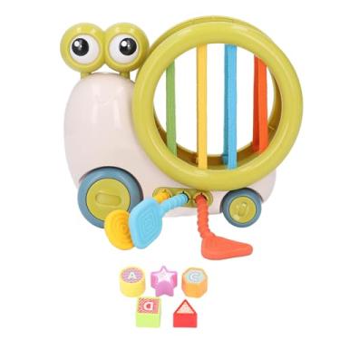 Imagem de Ainoli forma classificador puxar corda brinquedo habilidade motora fina educacional silicone puxar corda brinquedo sensorial para crianças (Verde)