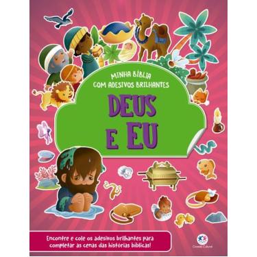 Imagem de Livro - Deus e eu - Bíblia com adesivos brilhantes