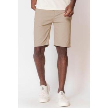 Imagem de Bermuda Masculina Sarja Slim Polo Wear Bege Escuro-Masculino
