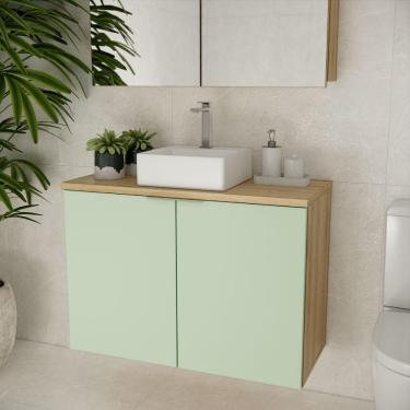 Imagem de Gabinete Nature 90cm Estilare GAB4032 Carvalho-verde