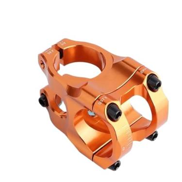 Imagem de Mesa de bicicleta de 35 mm nas cores roxa, prata, vermelha e laranja para guidão e garfo de 31,8 mm, abraçadeira de mesa curta para bicicleta de montanha em alumínio.(ORANGE)