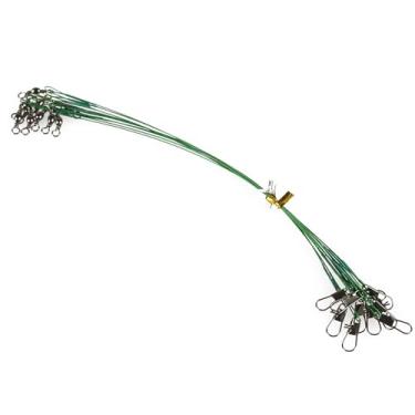 Imagem de Steel Leader Fishing 20 peças Líderes de Arame Aço Inoxidável Alta Resistência com Rodo e Gancho Abrasão - Imprescindível para Entusiastas da Pesca