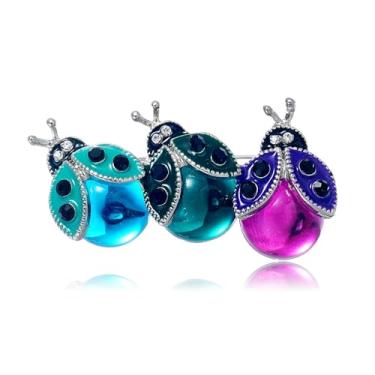 Imagem de Alfinetes e broches góticos de insetos para mulheres homens esmalte cristal joaninha borboleta gafanhoto abelha sapo broche e alfinete colorido steampunk besouro inseto broche e alfinete delicado