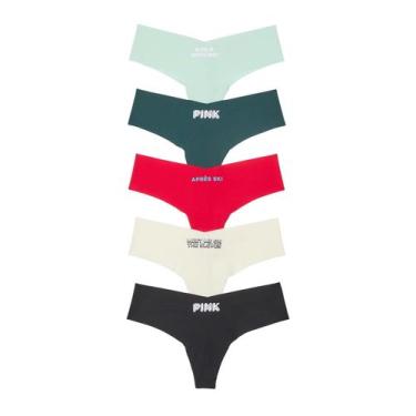 Imagem de Calcinhas Victoria's Secret No-Show Thong, pacote com 5