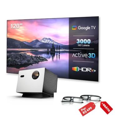 Imagem de [Kit] Valerion StreamMaster Plus2 Projetor Laser 4K + Tela NothingProjector 120'' ALR/CLR, 4K UHD, IMAX 300'' 3D, Dolby Vision, HDR10, Google TV, 4ms 240Hz +, Rejeição de Luz Ambiente