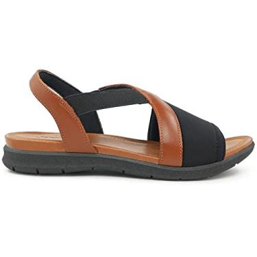 Imagem de Sandália Usaflex Neoprene para Esporão e Joanetes Preto/Canela